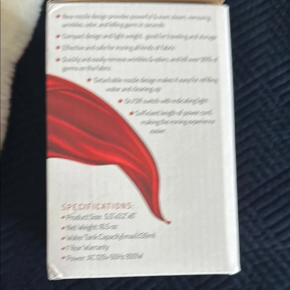 Red Portable Fabric Steamer - Picture 2 of 3